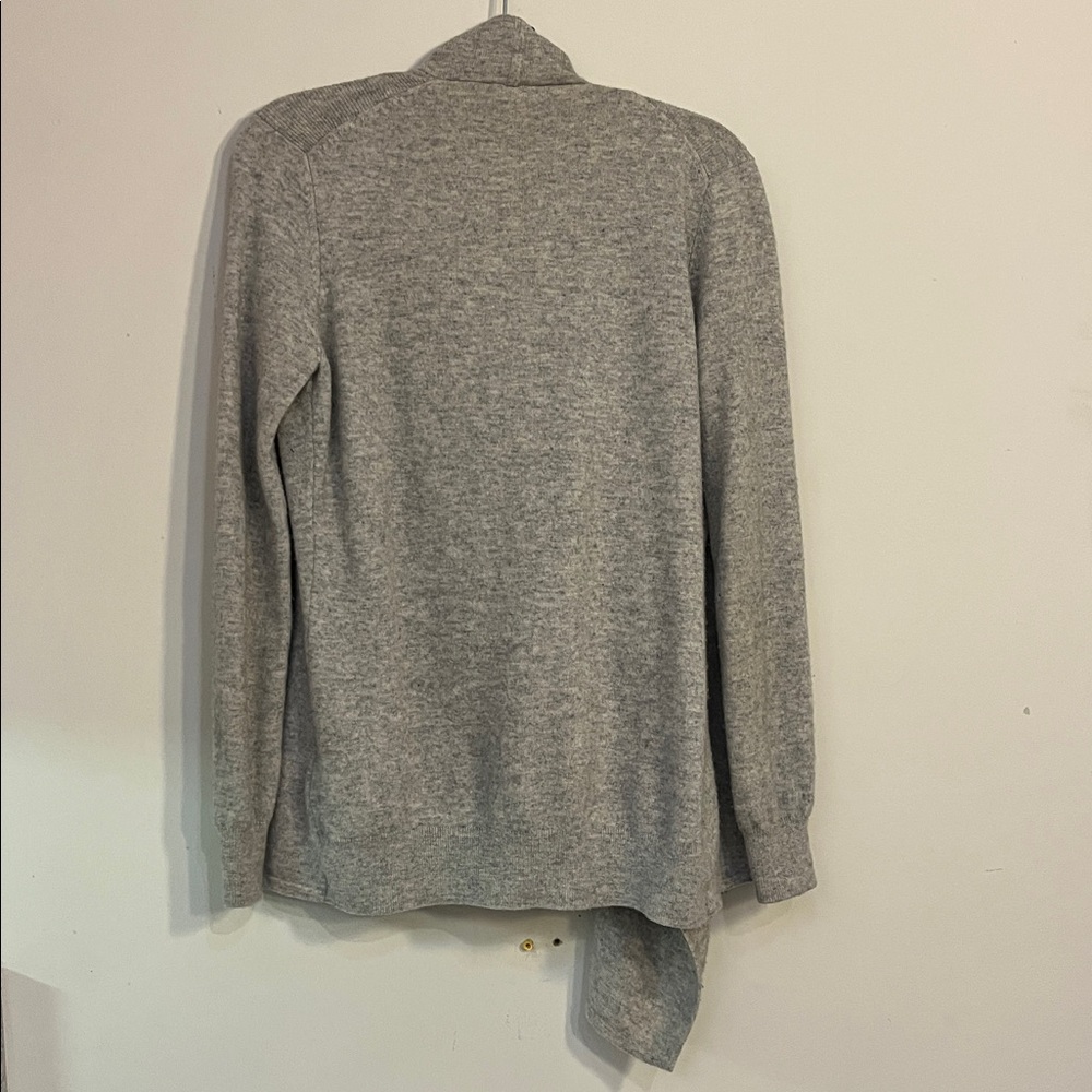 Ted Baker Light Gray Cowl Neck Sweater | Jenee Cardigan with magnetic closure 2 - Picture 3 of 8